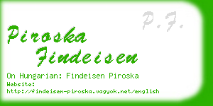 piroska findeisen business card